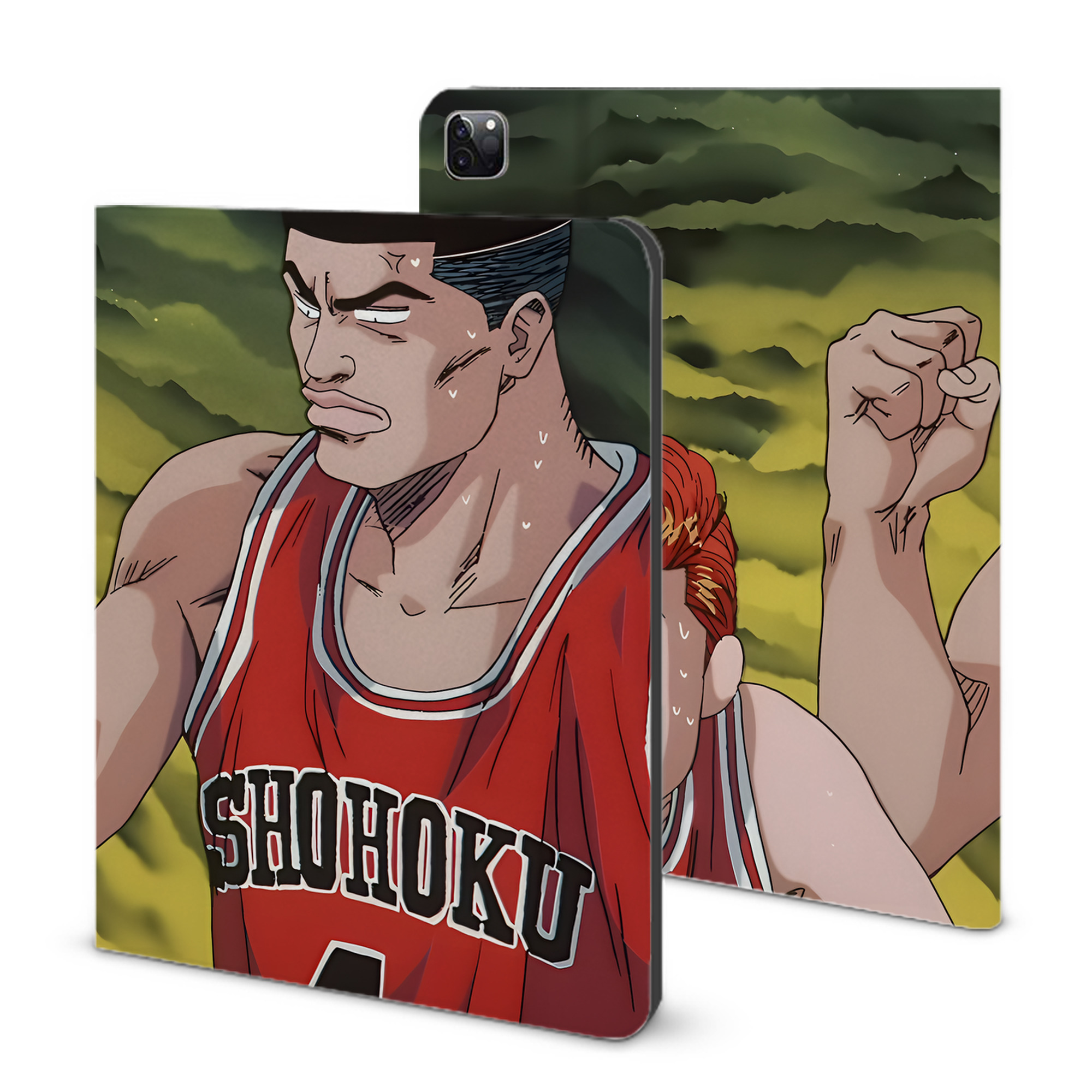 （画像用） SLAM DUNK／スラムダンク IPad ケース ブック型 PUレザー TPU 耐衝撃 軽量 薄型 ペン収納なし 全面保護 IPad 各モデル対応